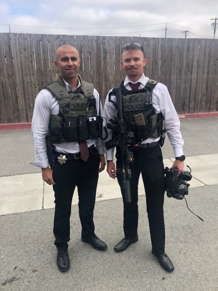 Salinas Police Department Officers in Parking Area